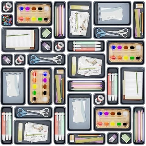 Giklux 25-Piece Makeup Drawer Organiser Set Cover
