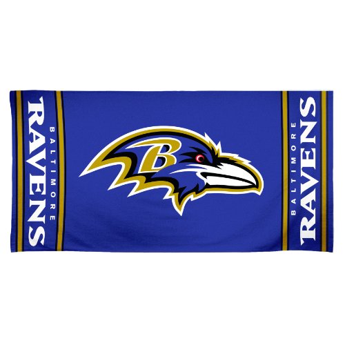 NFL Baltimore Ravens 30 by 60 Fiber Reactive Beach Towel