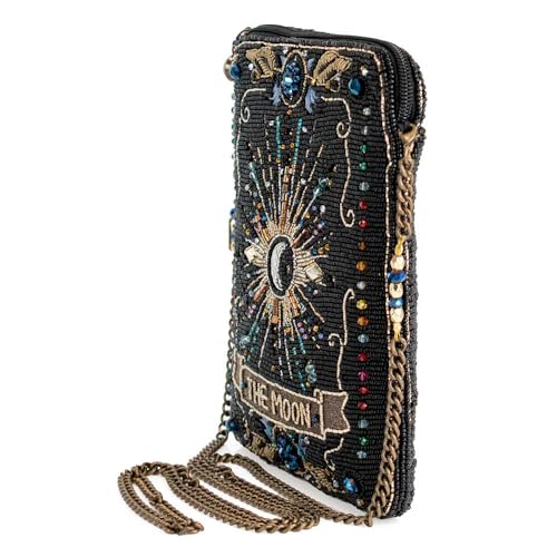 Mary Frances Moonstruck Beaded Mini Crossbody Bag Novelty Evening Clutch Purse, Black4