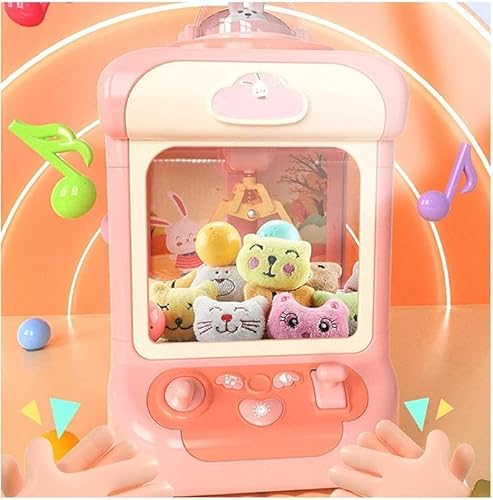 クレーンゲーム おもちゃ アーケードゲーム 卓上 UFOキャッチャー USB充電 人形 子供用 家庭用 自宅用 お菓子 ユーホーキャッチャー ぬいぐるみ 人気 ピンク