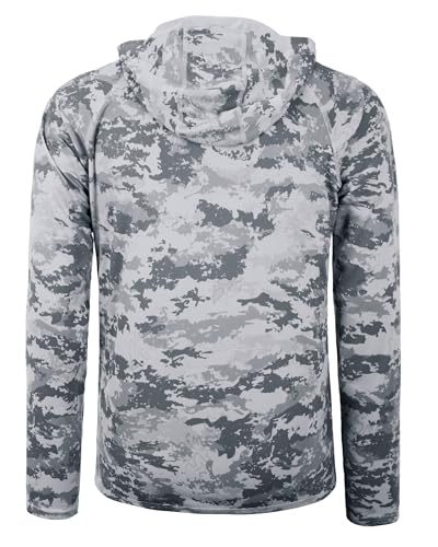 Image of FISHEAL Men's Camo Fishing Hoodie, UPF 50+ Long Sleeve Sun Protection Shirt