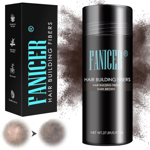 27.5g Bottle Hair Fibres Dark Brown - Thickening Powders for Men & Women