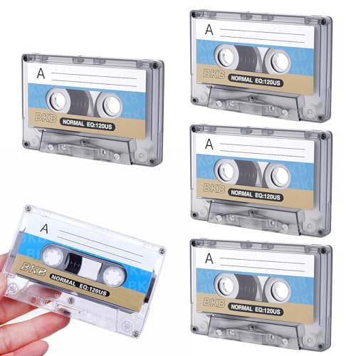 4 Pack Cassette Tapes 90 Min Time Audio Cassettes Blank Cassette Tapes for Recording 90 Min Recording Time Cassette Tapes Blank for Car Stereo Systems Or Other Devices