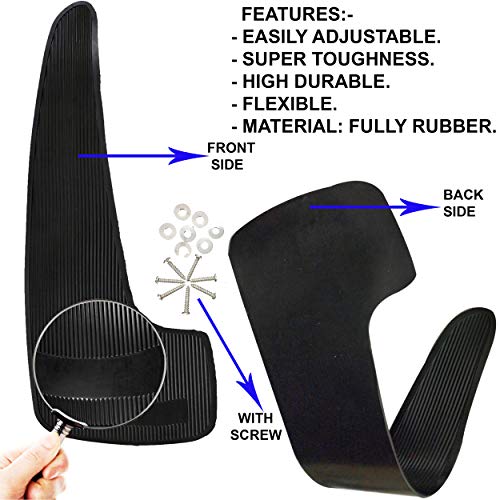 Image of Adroitz Black Universal Rubber Mud Flap For Maruti Suzuki Ignis