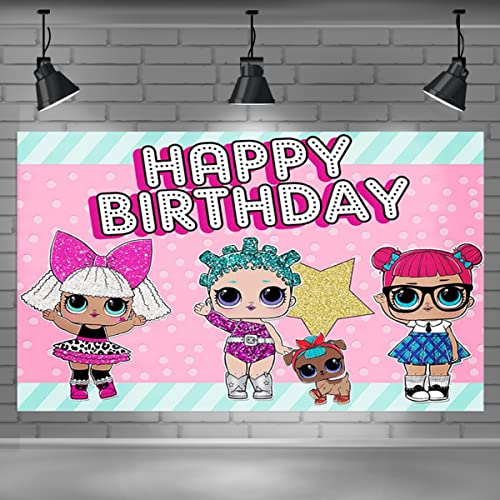 Foto Estudio Apoyos,LOL Fondo Dibujos Animados,LOL Fondo de Fotografía,LOL Telón de Fondo para Cumpleaños,Fondo Cumpleaños Niños,Chico Chica Decoración de Cumpleaños Fiestas,Baby Shower(1.5 x 1m) Cover