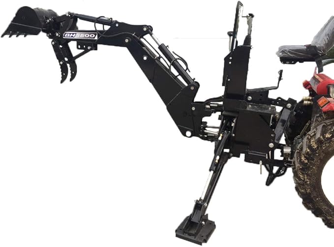 Category 1 BH5600 3 Point Hitch PTO Hydraulic Farm Tractor Backhoe Attachment