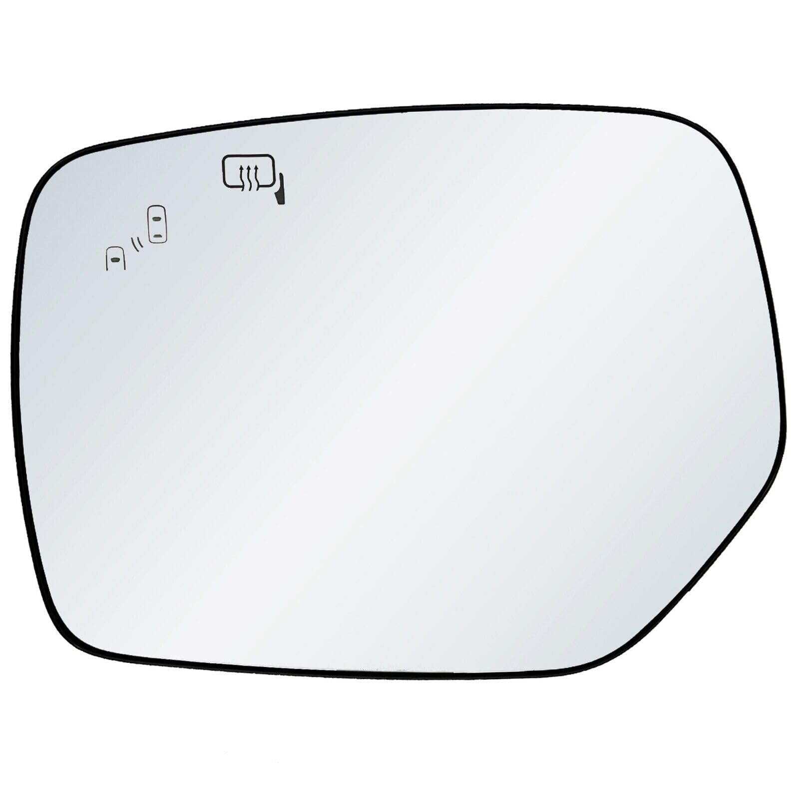 Driver Side Mirror Glass Assembly With Plastic Backing Plate Heated Compatible with 2015-2017 Subaru Legacy Outback, 2016-2017 Crosstrek, 2016-2021 WRX STI (Blind Spot Detection System) BSD