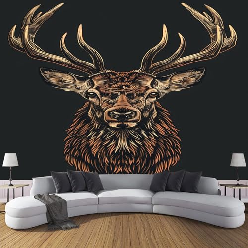 COSKTIARL Papel Pintado Sencillez - Pared Ciervo Marrón Adhesivo Para Muebles Dormitorio Fotomurales Decorativos Pared Cocina Papel Tapiz Salon 400 X 280 Cm