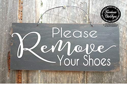 CELYCASY Veuillez enlever Le Panneau de Vos Chaussures Avant de Votre Chaussure, Veuillez ne Pas Mettre de Chaussures rustiques fermières à enlever pour Porte ou Porche.