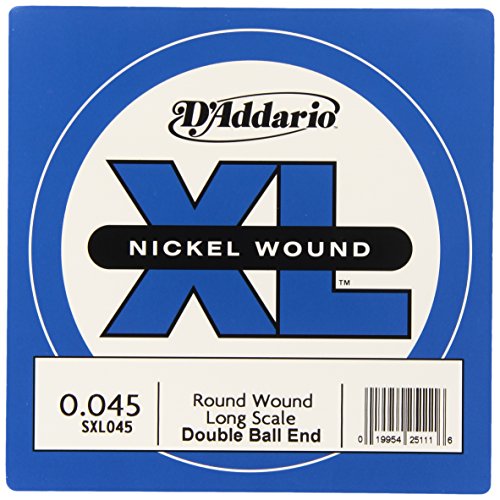 D’Addario SXL045 Corde seule en nickel pour basse Extrémité à boule Calibre .045 - Les Beatles, Paul McCartney, John Lennon, RIngo Starr, George Harrison D'Addario SXL045 Corde seule en nickel pour basse Extrémité à boule Calibre .045