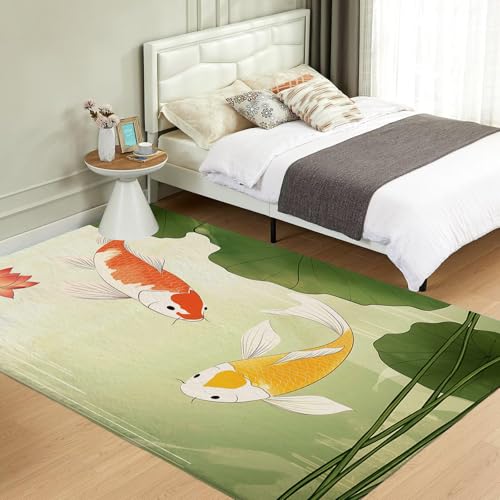 Tapis lavable en machine 120x180 vert antidérapant salon