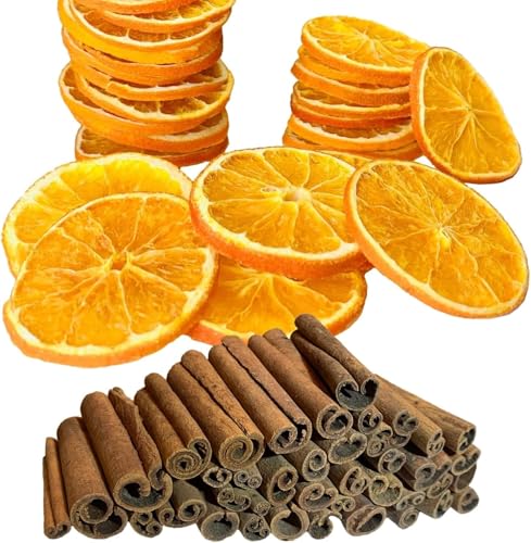 20x getrocknete Orangenscheiben und 20x Zimtstangen Weihnachtskranz...