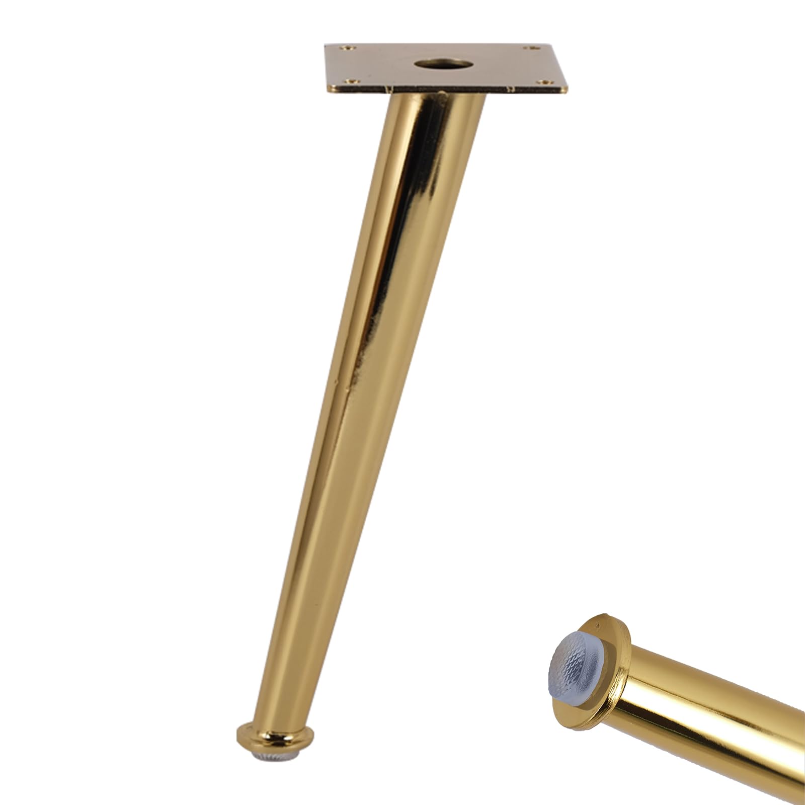 Generico Gambe per Mobili 30 cm Oro 4 Pezzi Supporto Piedini per Tavolo Dorati Superficie in Ferro Galvanizzato Piedini per Divano Altezza: 10-30 cm Piedini per Mobile Divano 30 cm/11,8"
