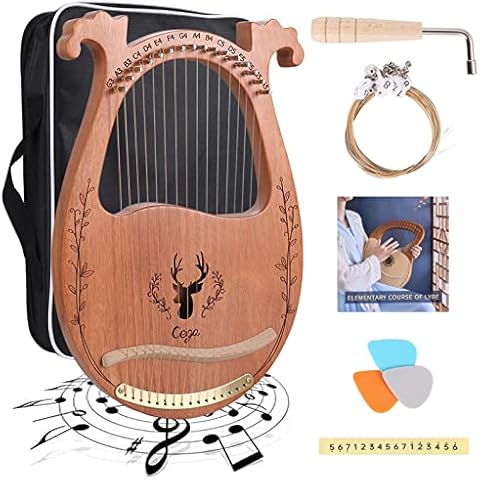 Lyre Harp, 16 Strings Mahogany Acoustic Harp Cover