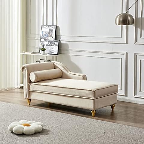 MYEYPEL 60.6'' Velvet Chaise Lounge Cover