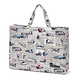 [カラフルキャンディスタイル] プールバッグ (スクエアタイプ) 撥水・軽量タイプ 新幹線と鉄道ワールド・グレー はっ水 軽量 汚れにくい シワ防止 ノーアイロン 男の子 NP403900