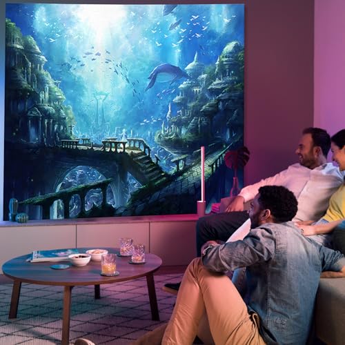Avinyl Sea Wall Tapestry For Bedroom, Blue Ocean Sea Whale Tapestries Wall Hanging thumb #2