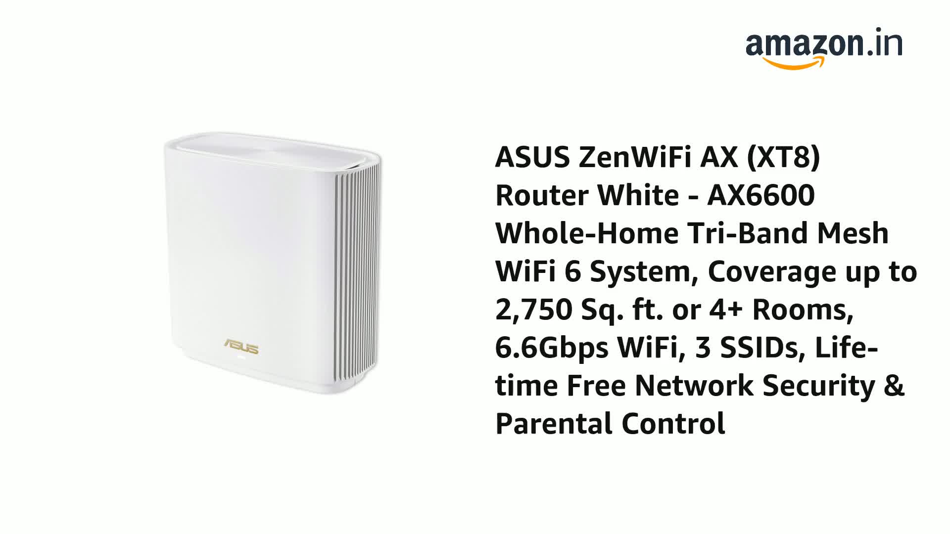 ASUS ZenWiFi AX (XT8) 6600Mbps ルーター ASUS ZenWiFi AX (XT8)｜Whole Home Mesh WiFi Systems｜ASUS India