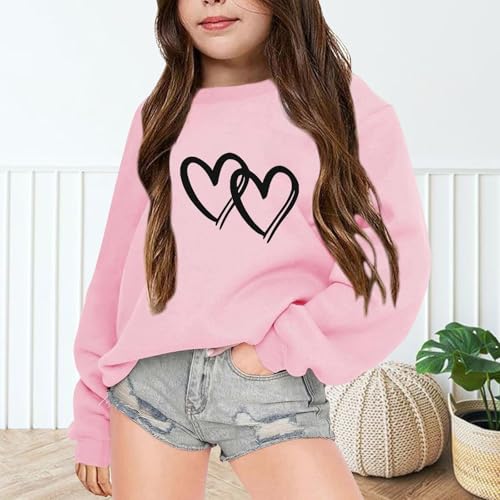 Girls Cute Letter Print Sweatshirt Winter Warm Fleece Pullover Soft Casual Long Sleeve Hoodie for Kids Toddler3