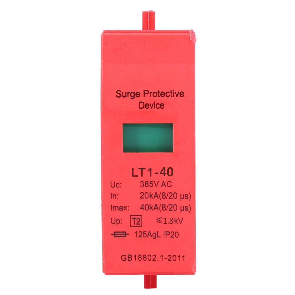 DEWIN 40/65/80KA Home Surge Protector, Surge Arrester, Surge Protective Device Household Surge Protector Arrester AC 385V(40KA)