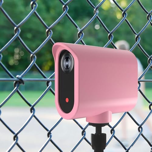 TUOOUT Silicone Case for Mevo Start Live Streaming Camera Sun Rain Protection Cover Heat Prevention Shade Avoid Overheating Ideal for Baseball Softball Live Broadcasts-(pink)