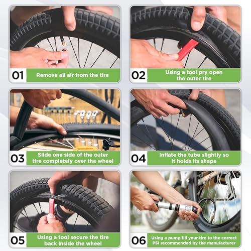 Image of EcoEarth Inner Tube Tire Replacements (2 Pack, 16 inch x 1.5 /1.75 /1.95 /2.125) for Kids Bike & Jogging Stroller, Compatible w /All Brands: BoB Revolution Flex /Pro /SE /SU, Graco, Go Jogging & More