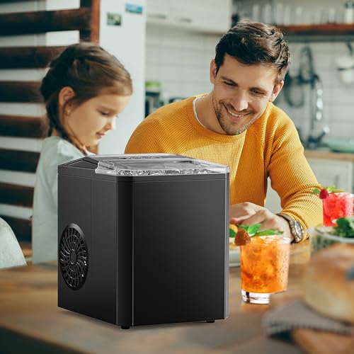 image for SMUG Countertop Ice Maker,9 Cubes in 6 Mins,26lbs in 24Hrs,2 Sizes of 