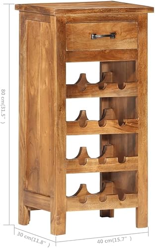 Miniatura 2 de HOMIUSE Estante de vino independiente de 28 x 13 x 35 pulgadas estante de vino para almacenamiento de vinos soporte para botellas de vino mini bar