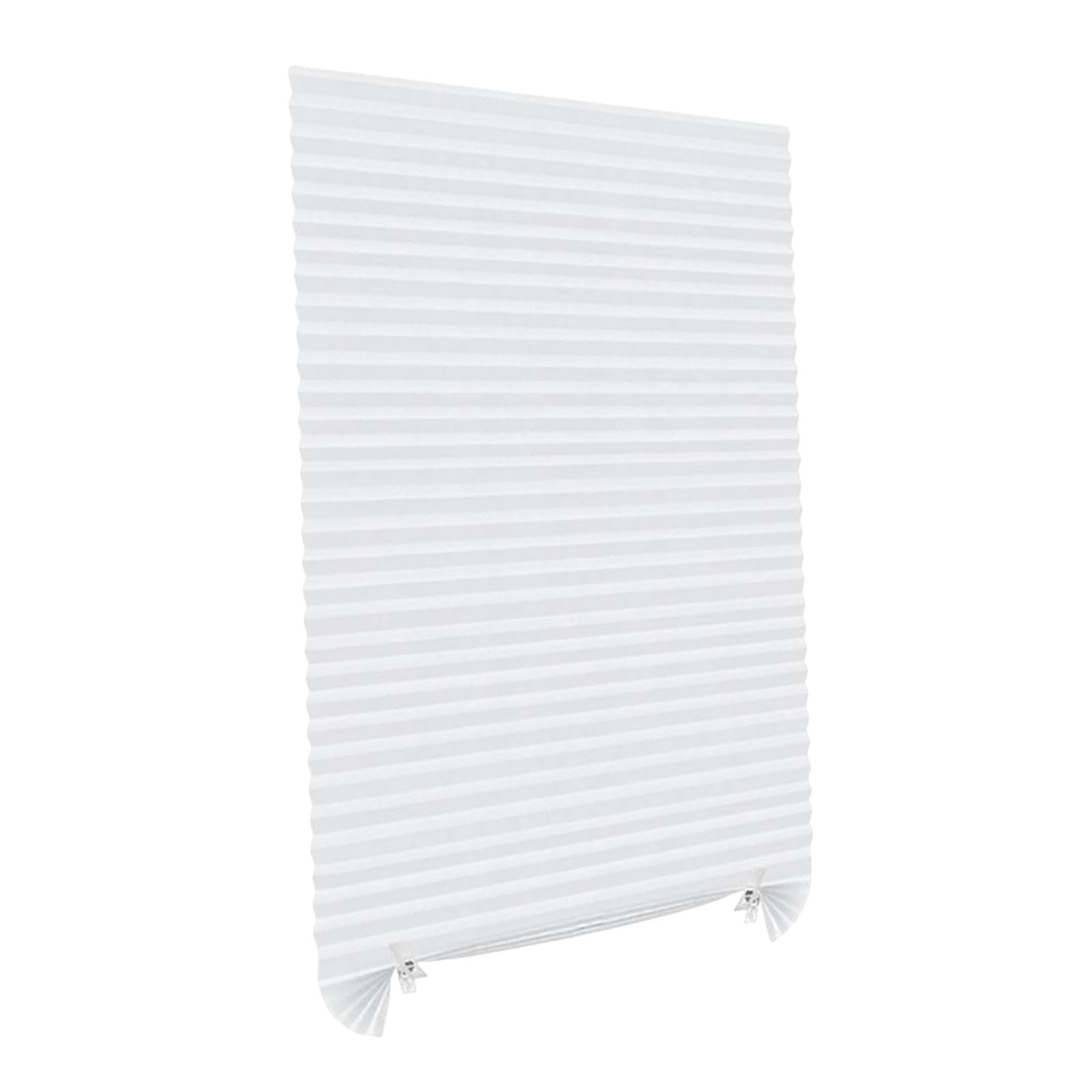 Bothyi Pleated Temporary Shades DIY Cut to Size Lightweight Cordless Design Breathable for Home Decorating Polyester Fiber, White 60x180cm