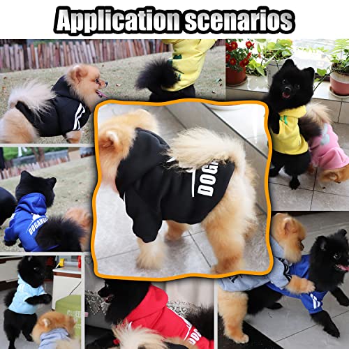 QiCheng&LYS Hunde Hoodie,Kleine Hunde Strickpullover Wintermantel Für Kleine Hunde (Schwarz, S)