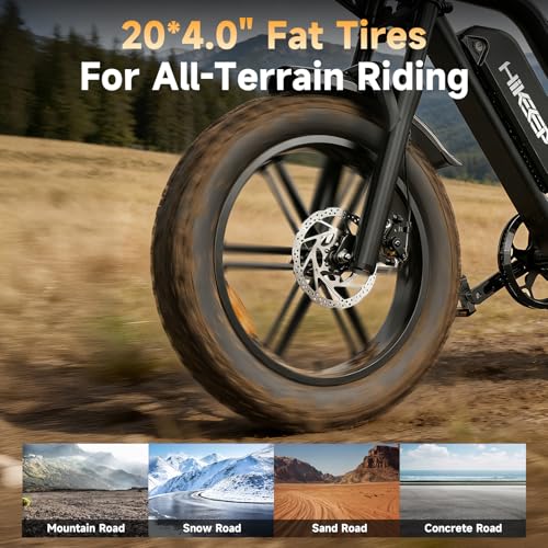 Electric Dirt Bike for Adults – Peak 1500W/3000W Electric Bikes, 48V/52V 15.6Ah/25Ah/40Ah, 50-100 Mile Range(PAS Mode), 16/20 Inch All-Terrain Fat Tire Motorcycle