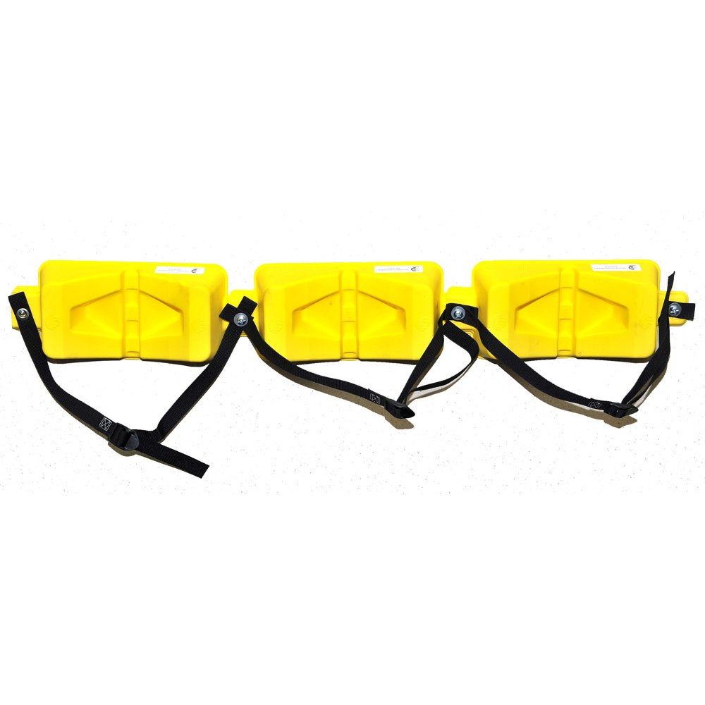 ENPAC Universal Cylinder Storage Bracket, Modular and Linkable, Yellow, Security Strap Included, Lightweight, Durable, Polyethylene