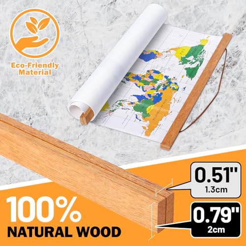 Image of 28x22 28x40 28x20 Poster Frame, Magnetic Light Wood Wooden Frame Hanger for Photo Picutre Canvas Artwork Art Print Wall Hanging (1 Pack, 28 inch, Teak Color)