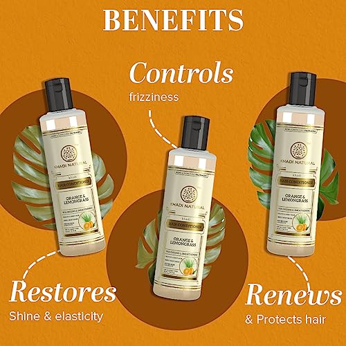 Khadi Natural Orange & Lemongrass Herbal Hair Conditioner | Herbal Hair Conditioner for Frizzy Hair | Conditioner for Repairing Damage Hair |... - Image 2