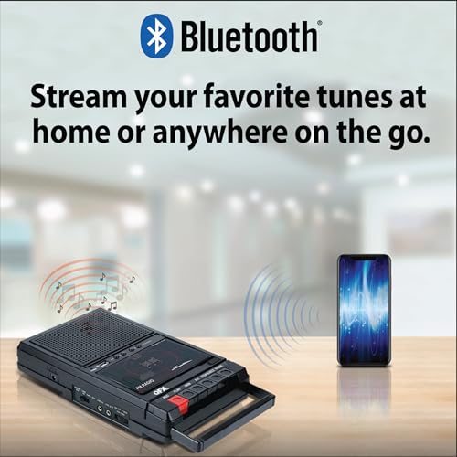 image for QFX RETRO-39 Portable Shoebox USB to Cassette Tape Recorder, Analog Ca