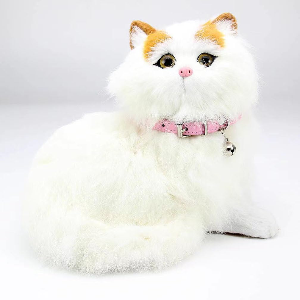Breakaway Cat Collar With Bell - Adjustable PU Leather Kitten Collar
