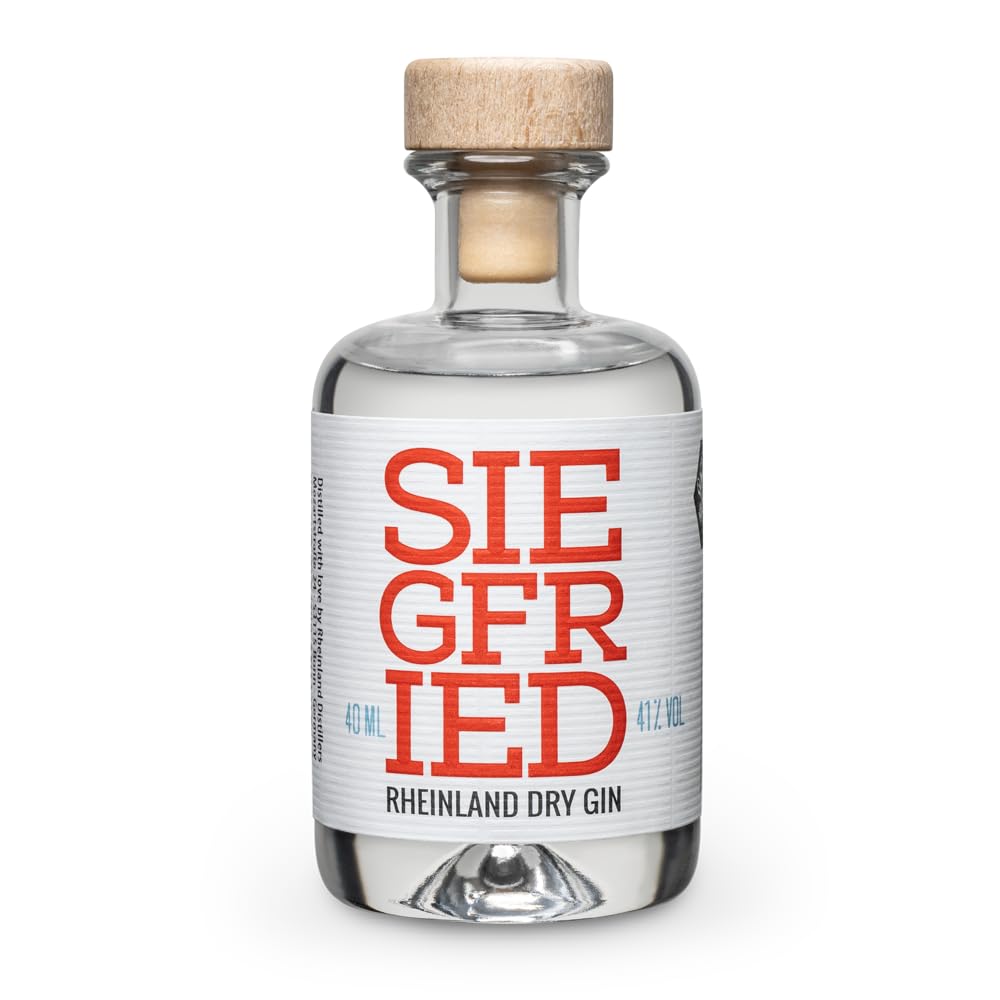 Siegfried Rheinland Dry Gin | Weltweit ausgezeichneter Premium | Micro-batch mit 18 Botanicals | Regionalität und Weltklasse | 41% Vol. | 40ML