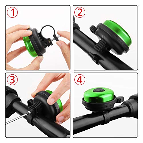 image for Accmor Classic Bike Bell, Aluminum Bicycle Bell, Loud Crisp Clear Soun