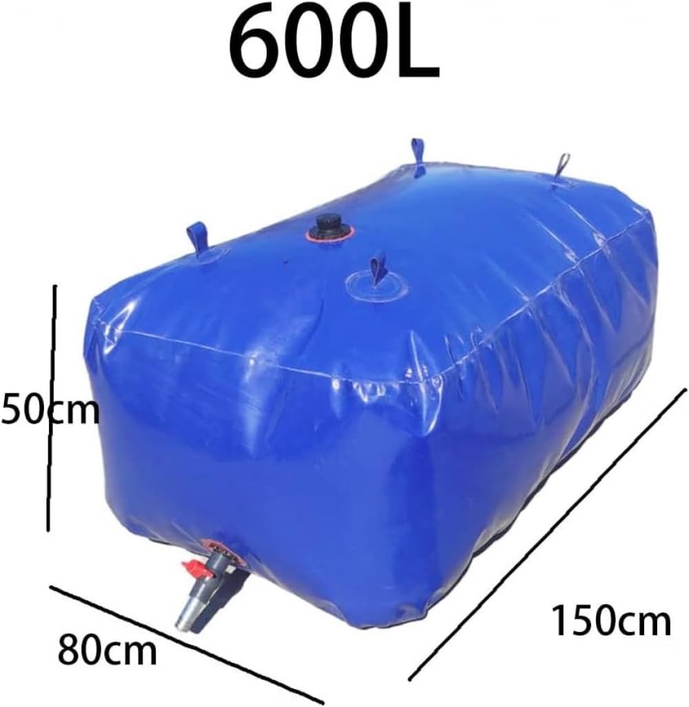 Tanque de Agua, Deposito Agua Flexible 500-3000L, Gran Capacidad Deposito de Agua, Almacenamiento de Agua Flexible, para Regar Plantas, Espesar Sistema De Bolsa De Recole-600L