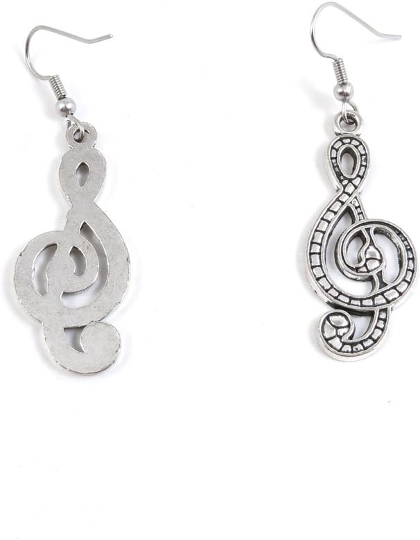 20 Pairs Jewelry Making Charms Supply Supplies Wholesale Fashion Antique Silver Tone Earring Backs Findings Ear Hooks X8KE2 Music Note