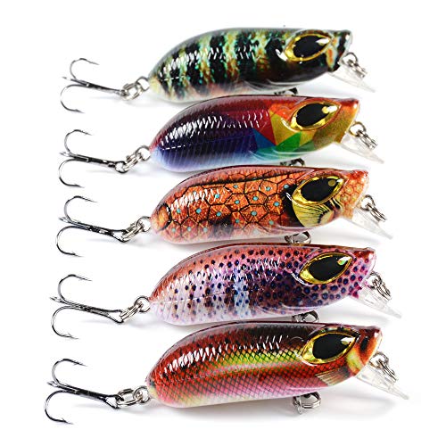 Hard Lures, Andoer 5 PCS Conjunto de iscas de pesca 5,8 cm 7g isca de manivela Artificial isca de is