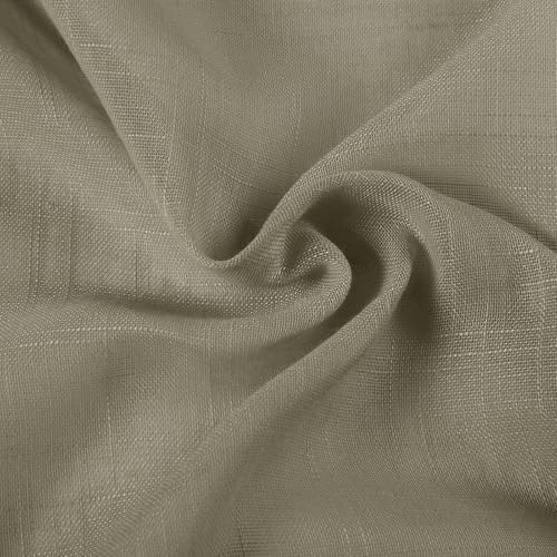 Image of TWOPAGES Sandstone Pinch Pleated Sheer Curtains, 52 inch W x 90 inch L, 2 Panels