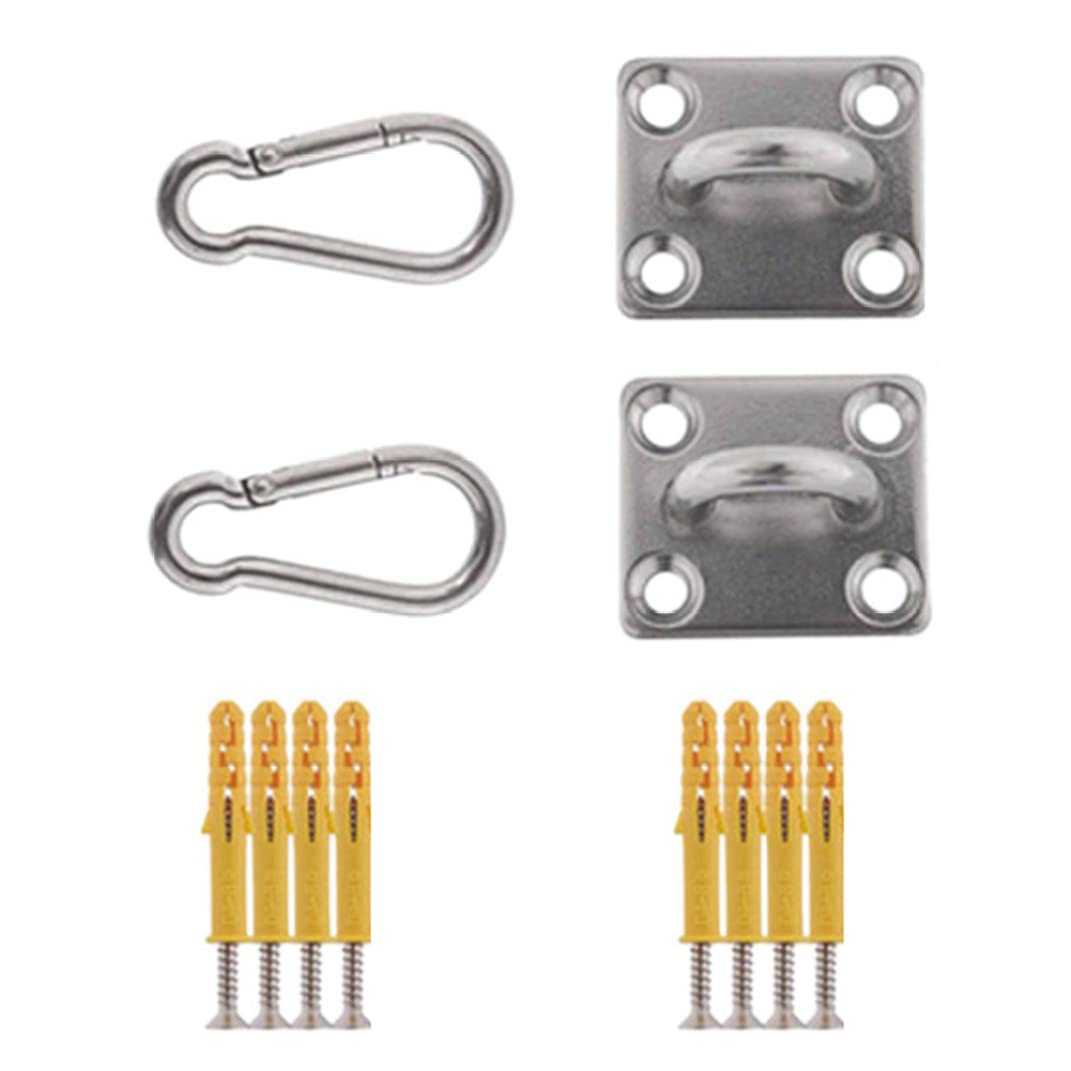 2PCS Hammock Hooks Ceiling Wall Mount Hook Heavy Duty Anchor Hooks for Hanging Yoga Swing Hammock Boxing Punch Bag Silver