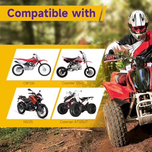 Image of HIAORS 428 13T 17mm Motorcycle Front Engine Sprocket Compatible with 50cc 70cc 110cc 125cc 140cc 160cc TaoTao Coolster Apollo Coleman Boom Vader Roketa Lifan ATV Quad 4 Wheeler Pit Dirt Bike Parts