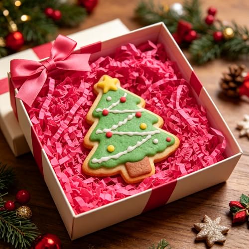 Image of Zankubom 1 /2LB Hot Pink Crinkle Cut Paper Shred Filler Great for Gift Wrapping, Basket Fillers, Birthday, Gift Wrapping, Anniversary, Halloween Thanksgiving Christmas Party Decor Filling Supplies
