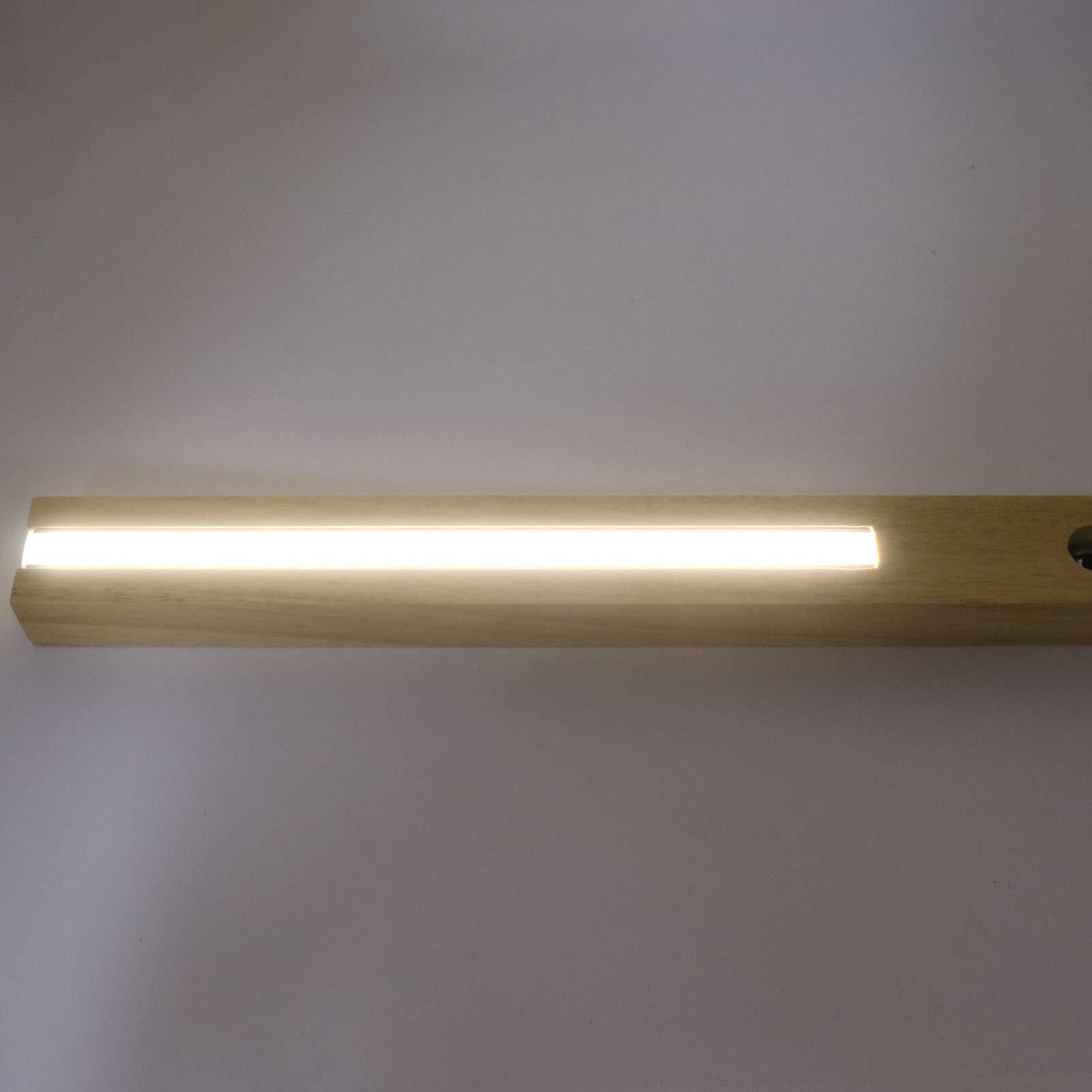 FTVOGUE Drewniana Lampka Clip LED, 3 Kolory, Płynna Regulacja ściemniania