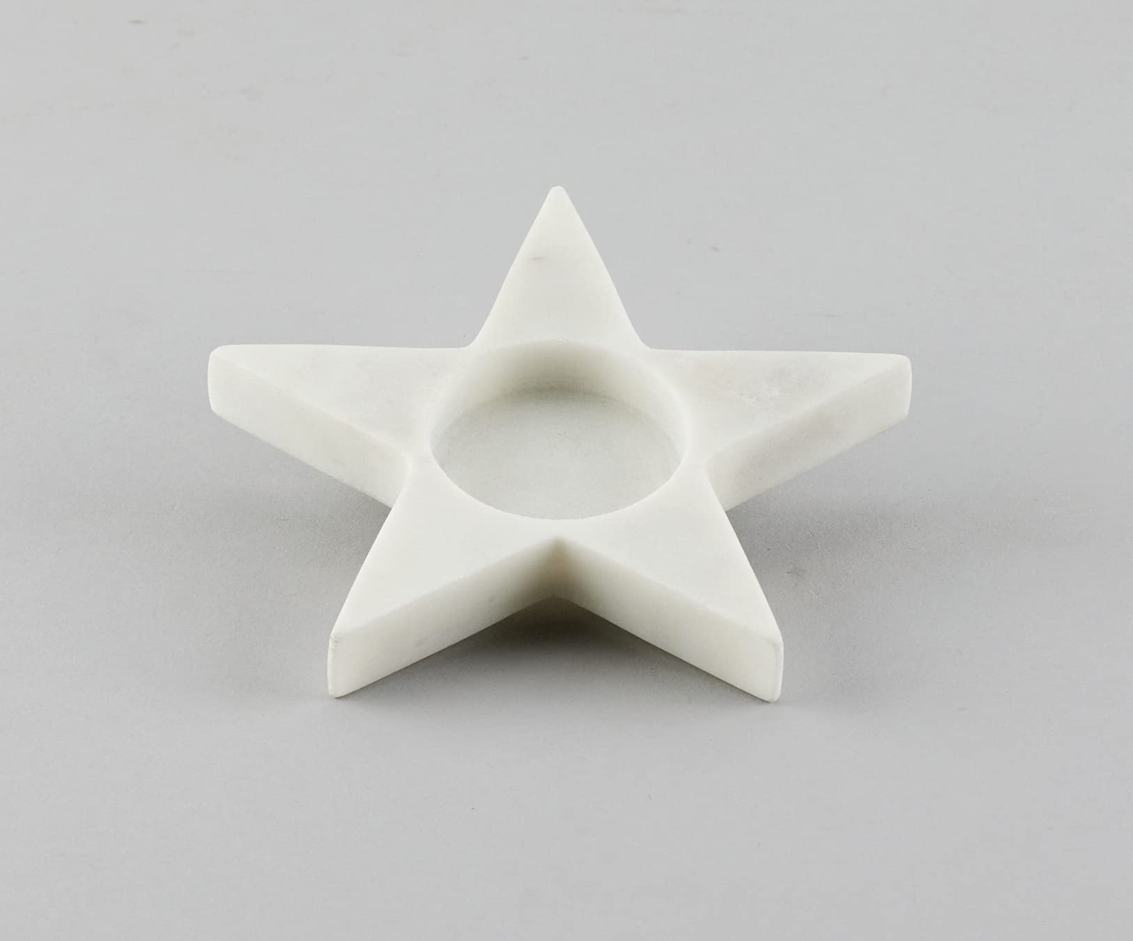 Stone Essential Star Shape Marble Tea Light Candle Holder/Home Table Decoration/Perfect Return Gift/Diwali Decor - Image 3 thumbnail