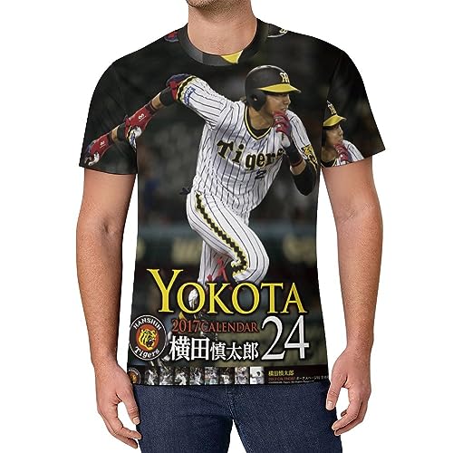 [HAMOM] 阪神タイガース 横田慎太郎 メンズ Tシャツ 男士 通学 ファッション カジュアル カスタマイズ 日常着用 Tシャツ 春 夏 秋 Lのサムネイル