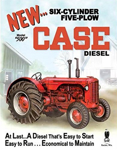 Case 500 Diesel Tractor Tin Sign 13 x 16in