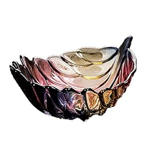 Fruit Dish Fruit Bowl, Glass Dessert Bowls Fruit Plate Nordic Decorative Bowls Salad Bowls Snack Plate for Household Fruit Basket-291918Cm